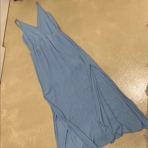 Chic Light Blue Sleeveless Dress